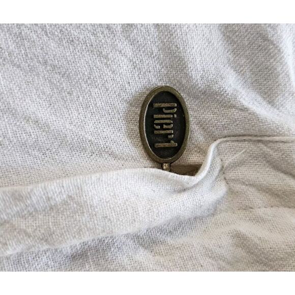 PIER 1 Embroidered Throw Pillow Cover Pink, Purple, Needlpoint Floral 18" CUTE - Picture 7 of 9